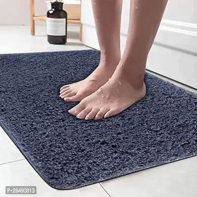 LUXURY CRAFTS Multipurpose Super Soft Microfiber Ultra Water Absorbent Anti Slip Bathmat cum Doormat|Doormat|Door Entrance Mat (40 cm x 60 cm)(Pack of 1)-Grey-thumb3