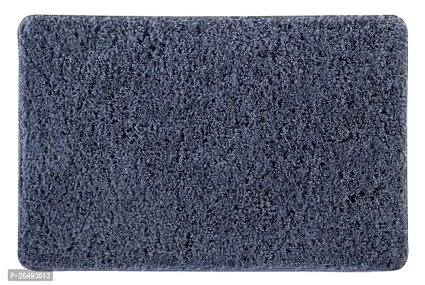 LUXURY CRAFTS Multipurpose Super Soft Microfiber Ultra Water Absorbent Anti Slip Bathmat cum Doormat|Doormat|Door Entrance Mat (40 cm x 60 cm)(Pack of 1)-Grey-thumb4
