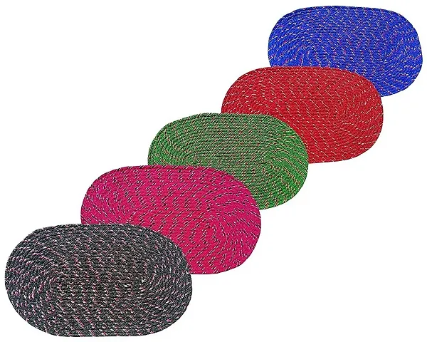 Cotton Self Pattern Reversible Doormats Combo