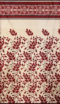Luxury Craft 1  Piece Floral Panel|Curtain Eyelet Polyester Door Curtain (4x7 Feet)(Pack of 1)- Maroon-thumb1