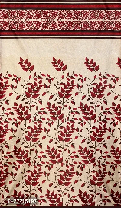 Luxury Craft 1  Piece Floral Panel|Curtain Eyelet Polyester Door Curtain (4x7 Feet)(Pack of 1)- Maroon-thumb2