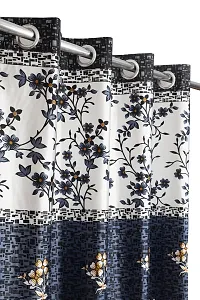 Luxury Craft 1  Piece Floral Panel|Curtain Eyelet Polyester Door Curtain (4x7 Feet)(Pack of 1)-Grey-thumb2