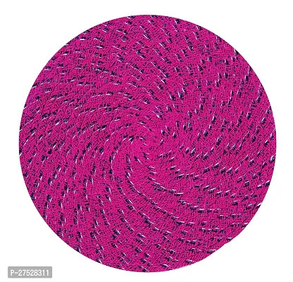 Cotton Round Doormat for Bed Room/Living Room/ Out Door/ Kitchen Door/Office Doormat Size 40 X 40 CM Round (Set of 1 Piece)-Pink