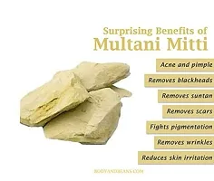 Pure Organic Multani Mitti Stone Form (Fuller's Earth/Calcium Bentonite Clay) For Face Pack | 500 gram-thumb1