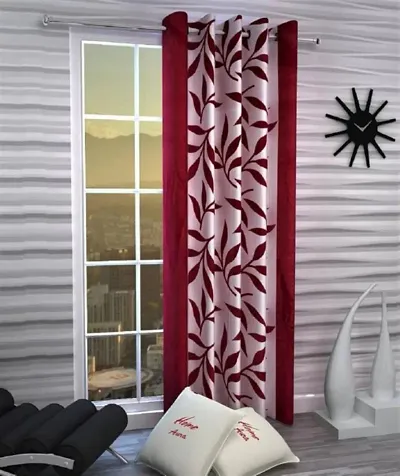 Wacky Stylish Polyester Curtains for Door 9, 7, 6, 5 Feet Set of 2 - Room Darkening, Eyelet, String, Washable_Multicolour