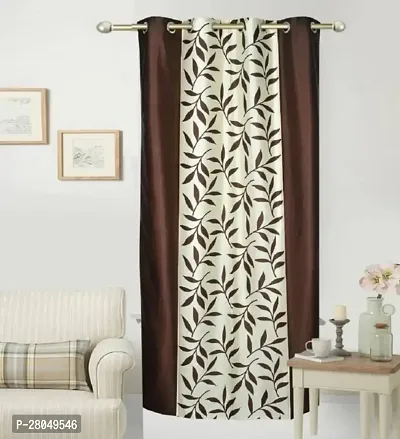 Luxury Craft 1 Piece Semi Transparent Curtain| Panel Eyelet Polyester Door Curtain - 7 Feet(Multi)-thumb0