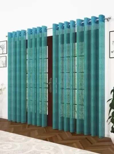 KL Decor Tissue net Transparent Curtains I Premium Screens for Home Office I Parda for LivingRoom,Bedroom Set of 4 in All Variant Colour & Sizes