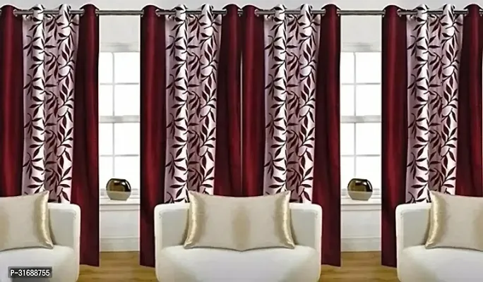 Polyster Desiner Door Curtains Pack Of  4-thumb0