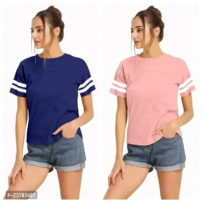 Elegant Knitted Polyester Casual Top Pack of 2 For Women-thumb0