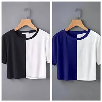 Elegant Knitted Polyester Casual Top Pack of 2 For Women-thumb1