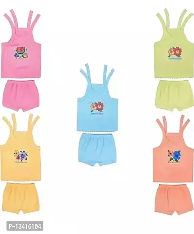 Fancy Cotton Top and Bottom Sets For Kids Pack Of 5