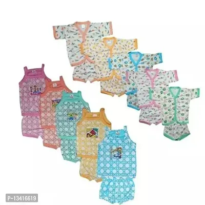 Fancy Cotton Top and Bottom Sets For Kids Pack Of 10