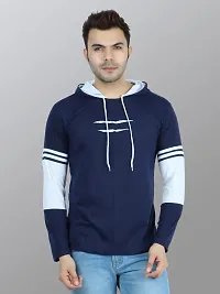 DEE RAJ CREATIONS Men's Casual Polycotton Full Sleeve Hooded Tshirt-thumb3