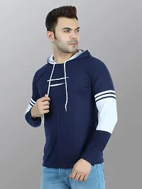 DEE RAJ CREATIONS Men's Casual Polycotton Full Sleeve Hooded Tshirt-thumb2