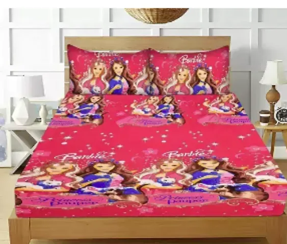 Printed Cotton Double Bedsheets for Kids Room