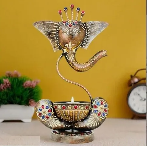 Ganesha Metal Tea Light Holder