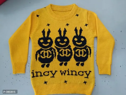 Kids Yellow Acrylic Sweaters
