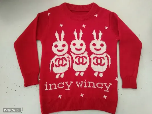 Kids Red Acrylic Sweaters