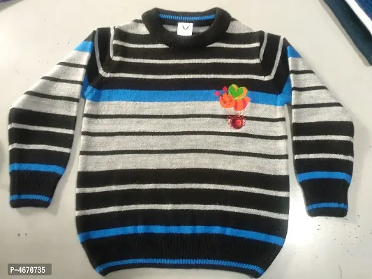 Boy Winter Wear Acrylic Embroidered Sweater-thumb0