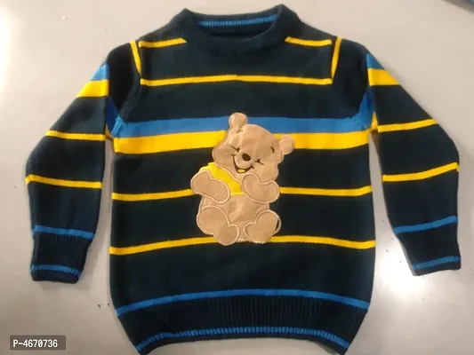 Boy Winter Wear Acrylic Embroidered Sweater