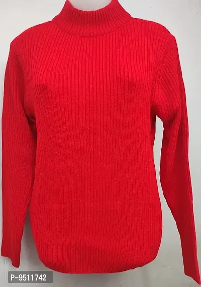 GIRLS HIGH NECK SWEATER TOP-thumb0