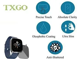 TXGO Transparent Smartwatch Screen Glass Protector Compatible for Noise ColorFit Qube SpO2 Smartwatch (Pack of 1) (SW_3964)-thumb2