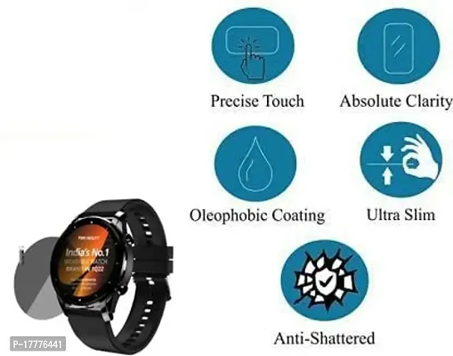 TXGO Transparent Smartwatch Screen Glass Protector Compatible for Fire-Boltt Thunder Smartwatch (Pack of 1) (SW_4312)-thumb2