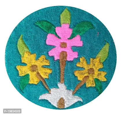 Hallolo Handmade pink woolen designer doormat