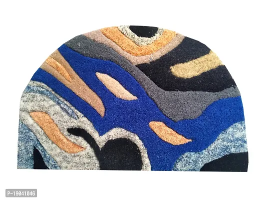Hallolo Handmade woolen D shape designer doormat