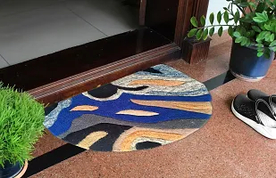 Hallolo Handmade woolen D shape designer doormat-thumb1