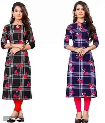 Stylish Crepe Kurta for Women Pack of 2-thumb0