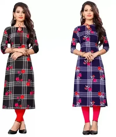 Stylish Crepe Kurta for Women Pack of 2