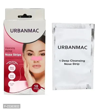 URBANMAC Nose Strips For Blackhead Whitehead Remover,Nose Pore Cleanser Strips,Deep Cleansing 10 PCS,Rose