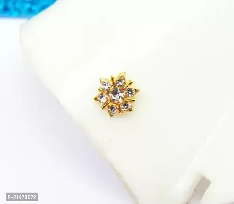 Stylish Fancy Designer Brass Nose Pins For Women