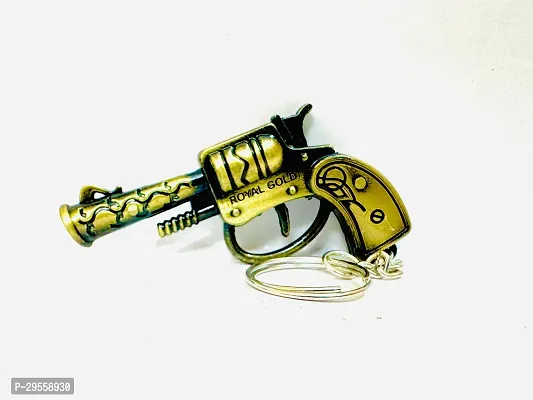 Trendy Metal Gun Key Ring-thumb0