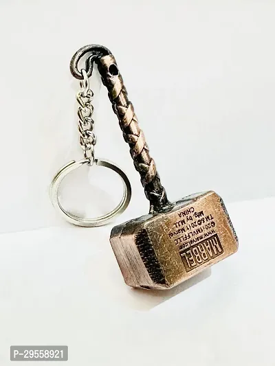 Trendy Metal Thor Hammer Key Ring-thumb0