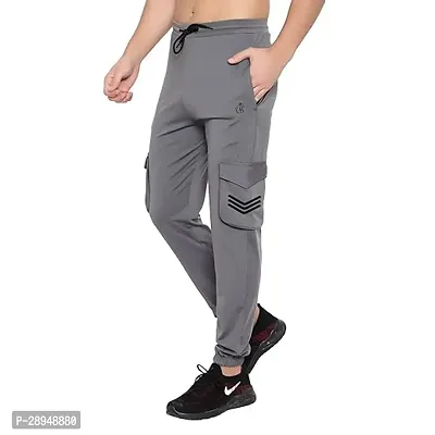 Classic Polyester Blend Solid Track Pant for Men-thumb0