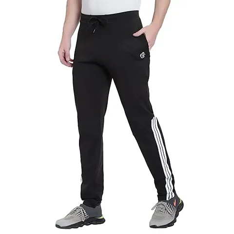 Trendy Polyester Blend Regular Track Pants For Men 