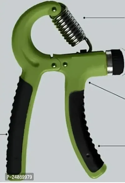 Adjustable Hand Grip Strengthener, Hand Gripper For Men And Women For Gym Workout Hand Exercise Equipment To Use In Home For Forearm Exercise Finger Exercise Power Gripper(Green)-thumb0