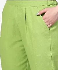 TRISHIKHA Women's Cotton Solid Regular Fit Casual/Regular Pant (Pista Green-X-Small)-thumb4