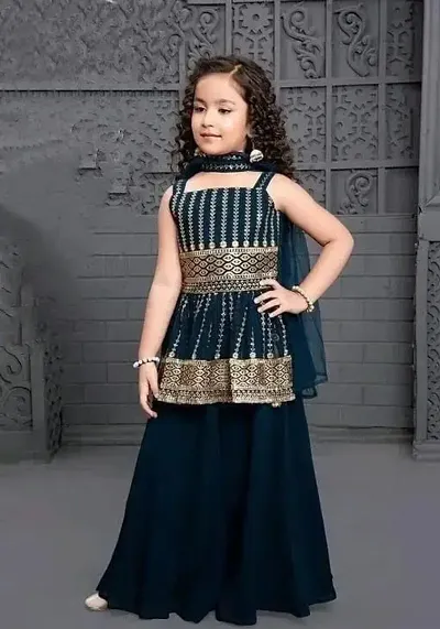 Trendy Kurta with Palazzo Pant for Girls