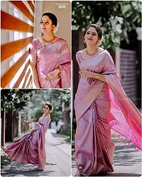 KANJEEVRAM SOFT SILK PREMIUM SAREE | INDIAN SAREE FOR WOMEN AND GIRLS (PINK)-thumb4