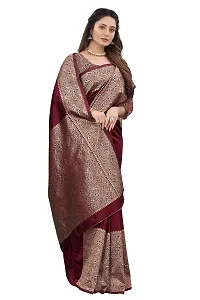 Smooth Kanjeevaram Silk Saree Pure Zari Traditional Women's Sari-thumb2