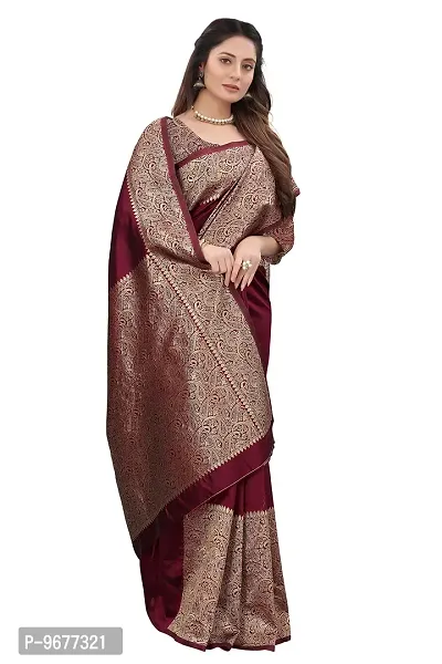 Smooth Kanjeevaram Silk Saree Pure Zari Traditional Women's Sari-thumb3