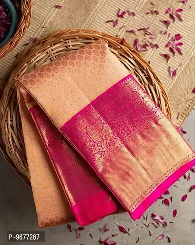 Ethnic Art Silk Kanjeevaram Zari Woven Saree For Women-thumb2