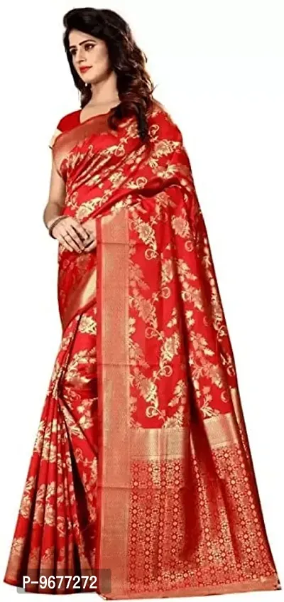 Women's Premium Soft Silk Saree Zari Vintage Indian Blouse 100% Woven Sarees Handwoven Fabric Traditional Women's Sari-thumb3