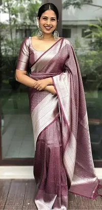 Elegant Art Silk Kanjeevaram Jacquard Saree With Blouse Piece-thumb2