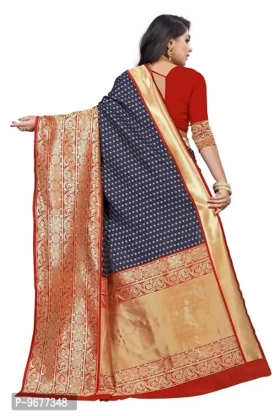 Kanjeevaram Silk SareeIndian Pure Vintage Fabric Blouse Soft 100% Banarasi Wear | Indian Ethnic Wear |Traditional Wedding Party Woven Sarees-thumb3