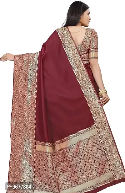 Smooth Kanjeevaram Silk Saree Pure Zari Traditional Women's Sari-thumb3