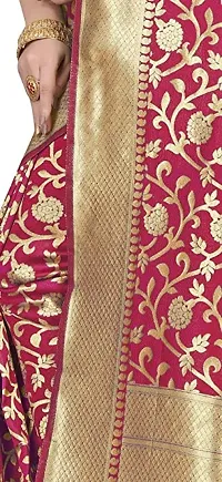 Copper Zari Pure Silk Saree | Indian Ethnic Wear | Traditional Women's Wedding Piece Bollywood Designer (RED)-thumb2